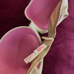 Victoria's Secret Pink and Cream Strapless Bra